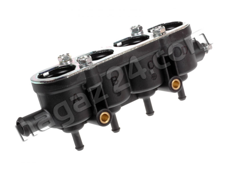 LANDI RENZO - MED plastic injector RAIL housing with sensor port (4 cyl.)