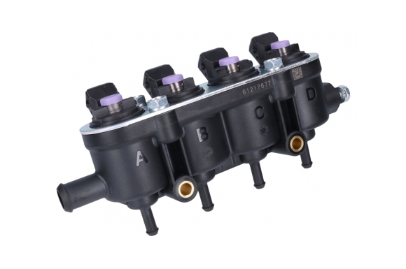 MED - Med rail 4 cylinders purple without sensor