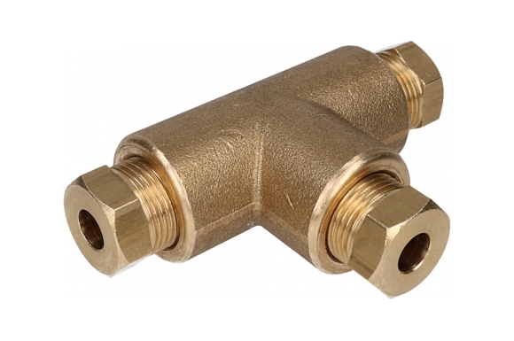 CERTOOLS - 6 mm brass t-adapter for copper LPG line