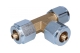 6x6x6 t-shaped pcv pipe t-adapter (brass) - zdjęcie 1